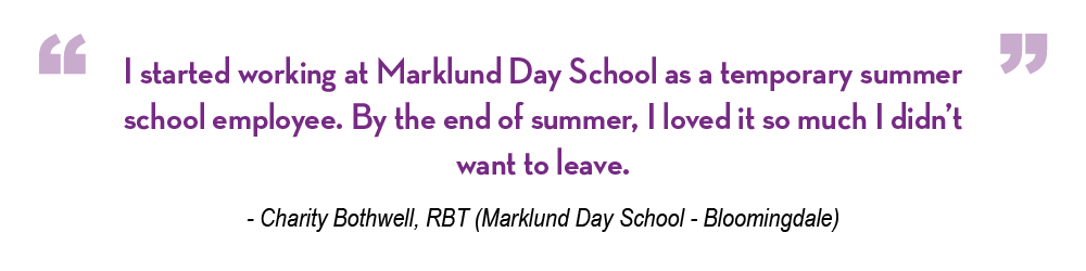 I started working at Marklund Day School as a temporary summer school employee. By the end of summer, I loved it so much I didn’t want to leave.