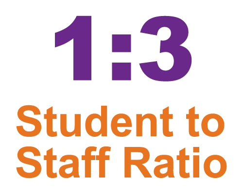 1:3 Student to Staff Ratio