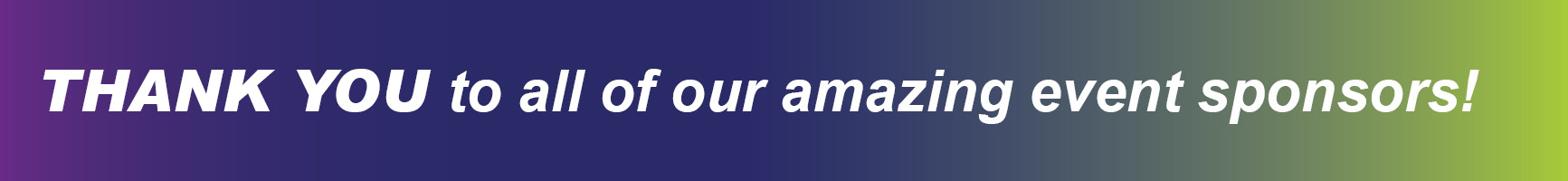Thank you to our sponsors