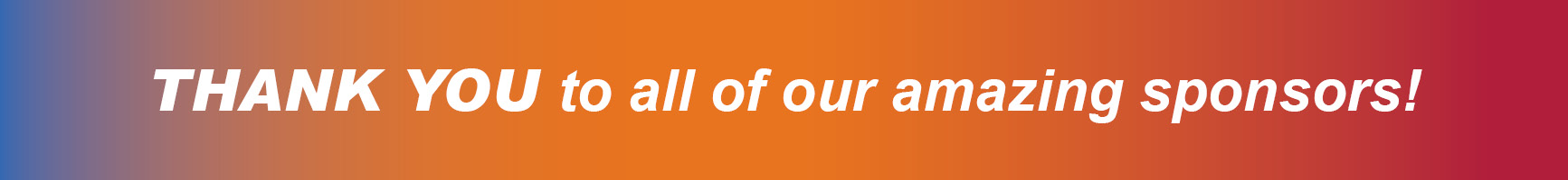 Thank you to our sponsors