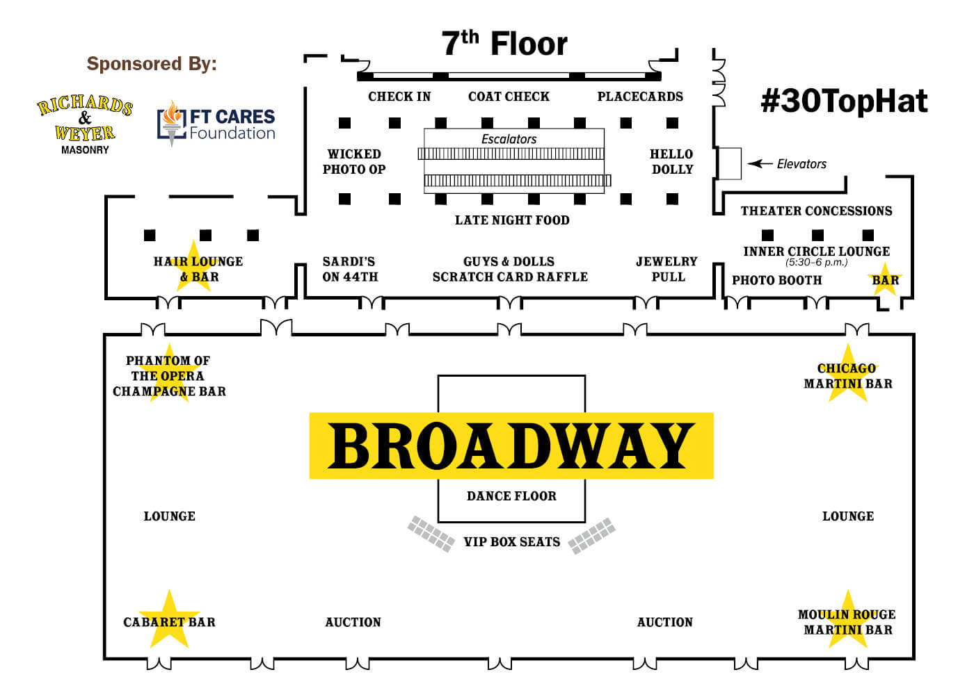 2026 Top Hat Ball Event Map